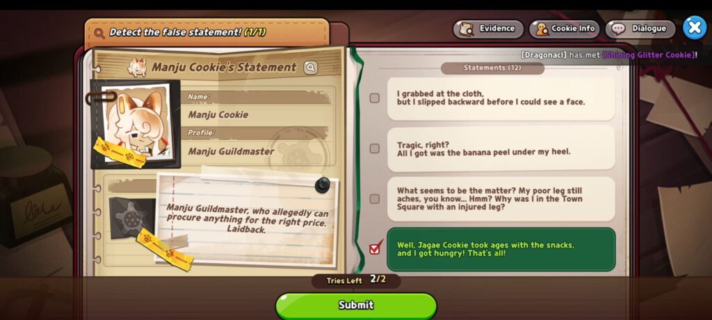 Chapter 8-1 Road to Truth - Detect the false statement! (Manju Cookie)