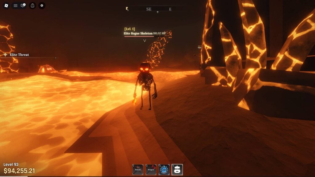 Fighting an Elite Rogue Skeleton