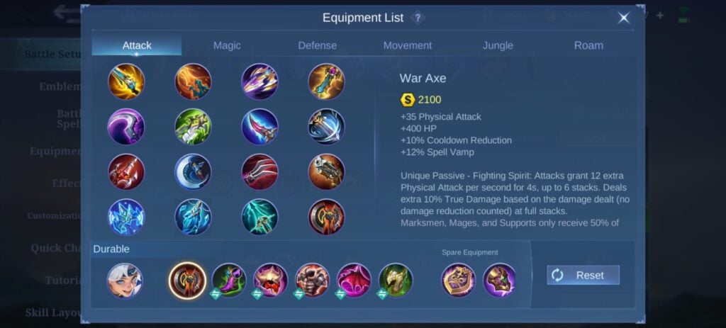 MLBB Sora Item Build