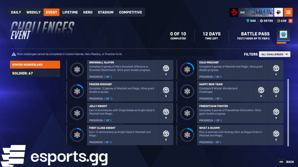 Overwatch 2 Winter Wonderland 2025 challenges