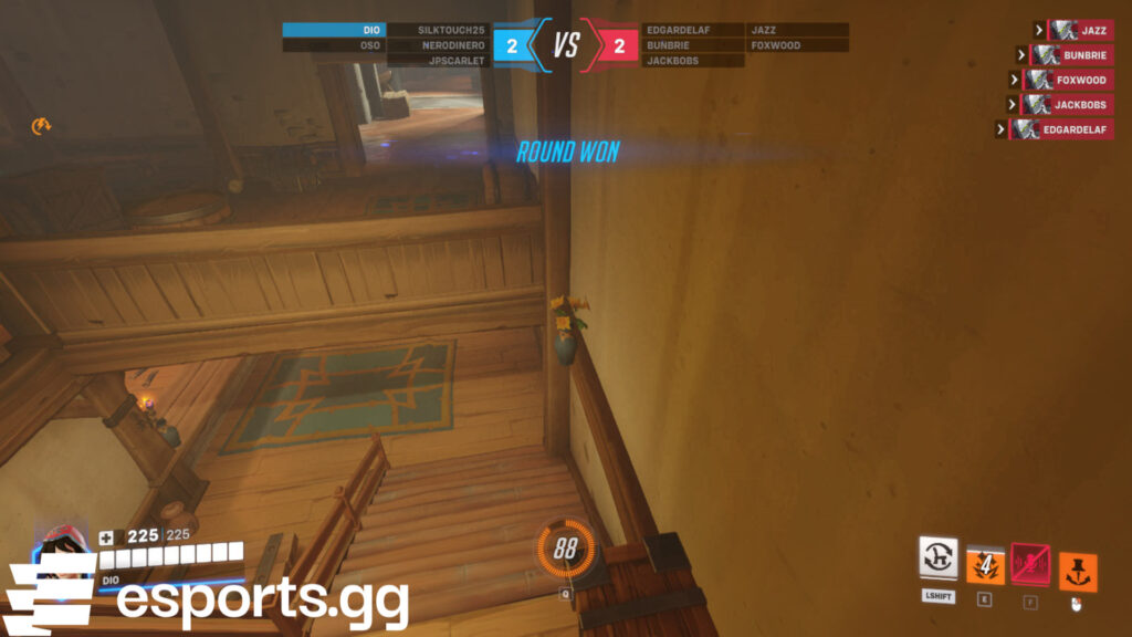 We constantly moved around map to confuse Genji players in this round