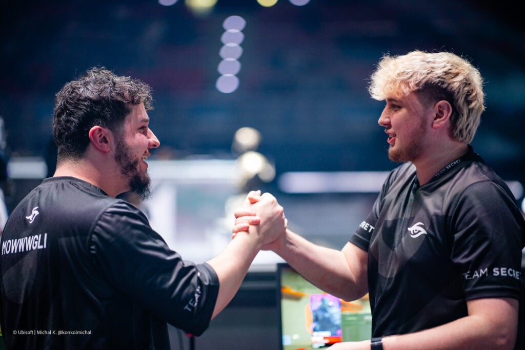 The photo features the Rainbow Six Siege X players from the team G2 Esports at the tournament Munich Major 2025.