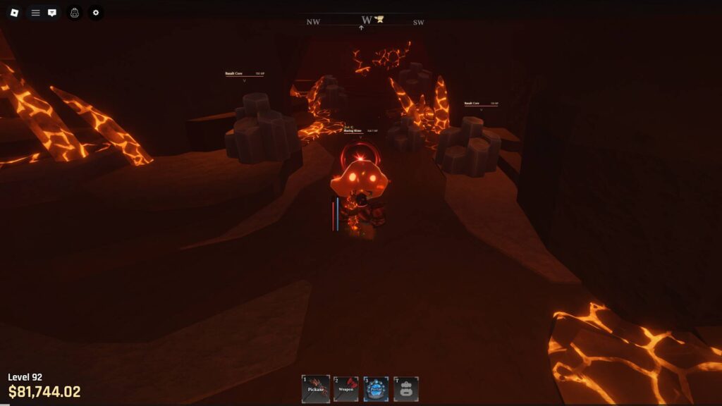 Red particle from a Blazing Slime in The Forge