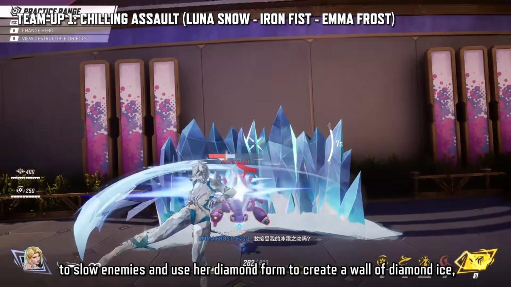 Emma Frost's Team-Up Ability (Image via NetEase Games)