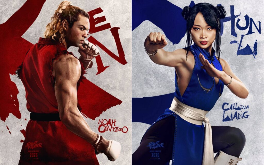 The image shows the live-action versions of Ken and Chun-Li - in the Street Fighter movie.
