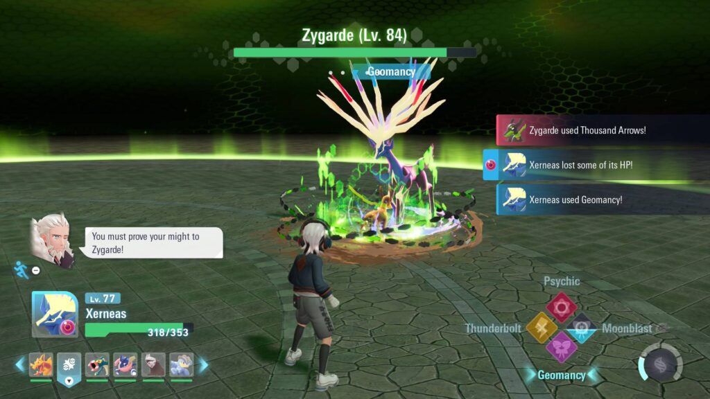 Using Xerneas in the Zygarde encounter