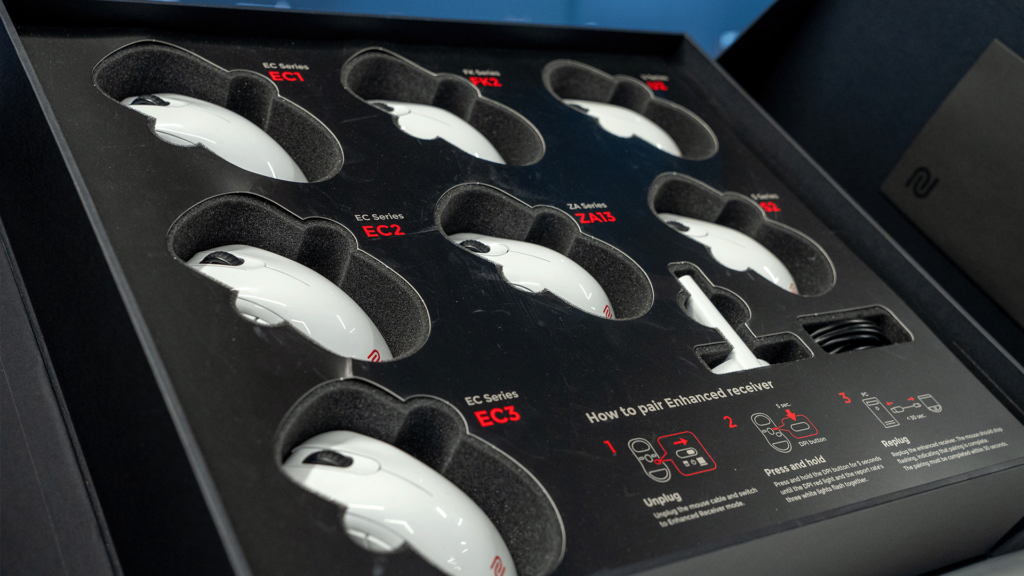 ZOWIE demo pack of gaming mice at Starladder Budapest Major