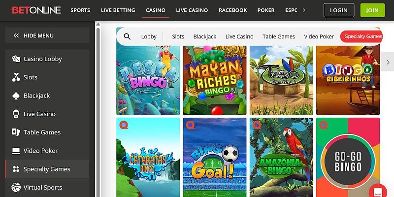 BetOnline Casino US - Bingo