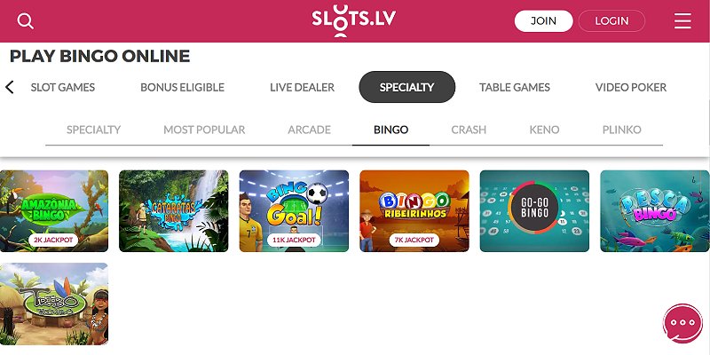 Slots.lv Casino US - Bingo
