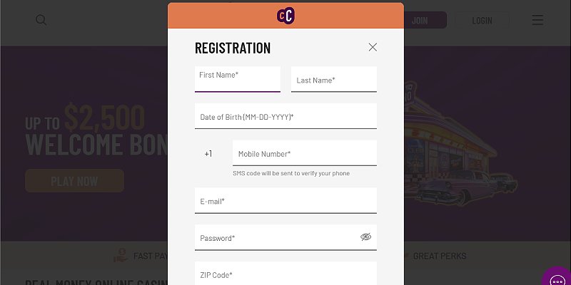 Cafe Casino Sign-up