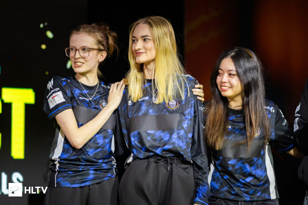 (L-R): vicu, Emmsan, ASTRA at the ESL Impact League Season 8 finals. (Photo by Zvonimir "Professeur" Burazin, HLTV)