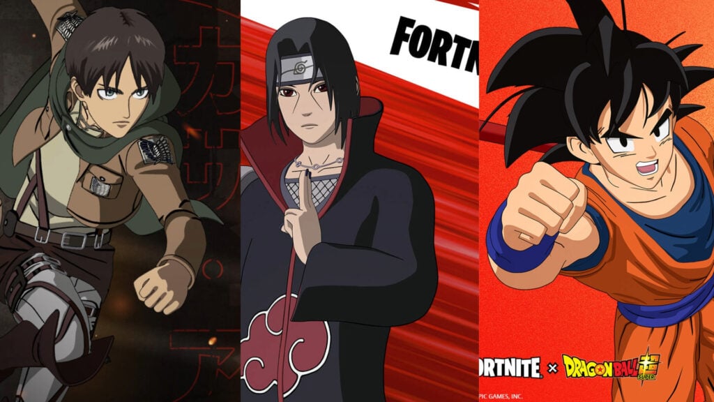 Most used anime skins in Fortnite