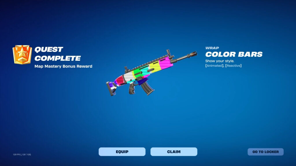 How to get the Color Bars Wrap in Fortnite