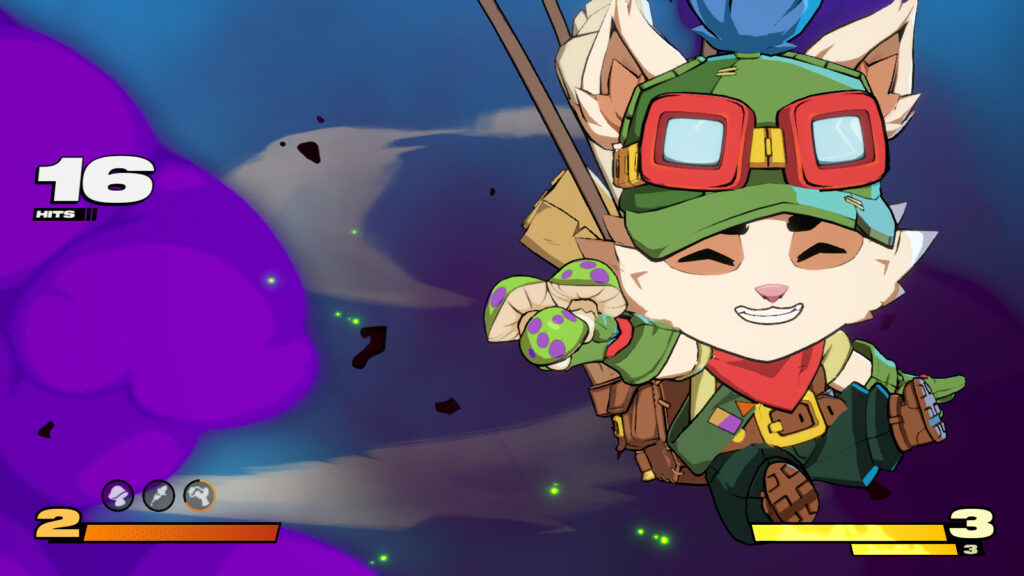 The screenshot features the 2XKO Champion Teemo during his Ultimate.