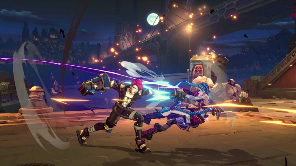 The image shows a special move of Vi in the fighting game 2XKO: Vault Breaker.