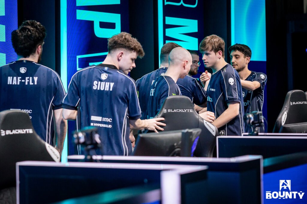 It’s a photo of the CS2 esports players from Team Liquid - after a match at the Counter-Strike 2 tournament BLAST Bounty 2026 S1.