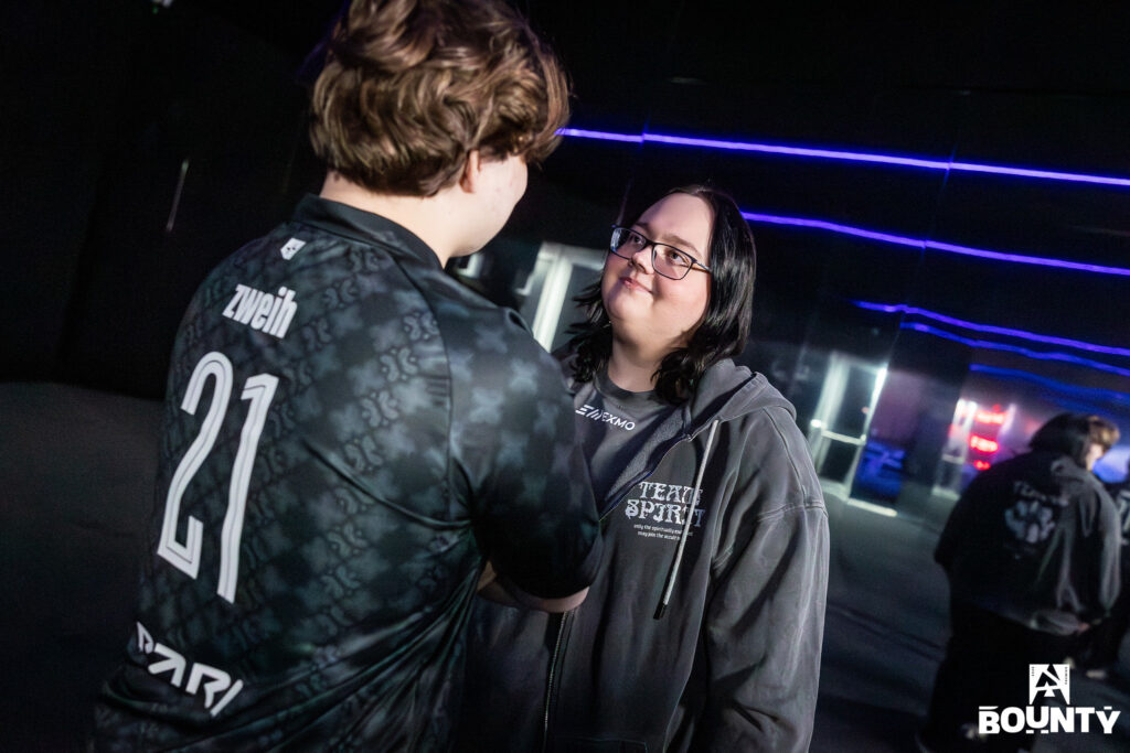 Two CS2 players at BLAST Bounty Winter 2026: Ivan "zweih" Gogin and Boris "magixx" Vorobyev. They were in Team Spirit and then faced each other in an esports match.