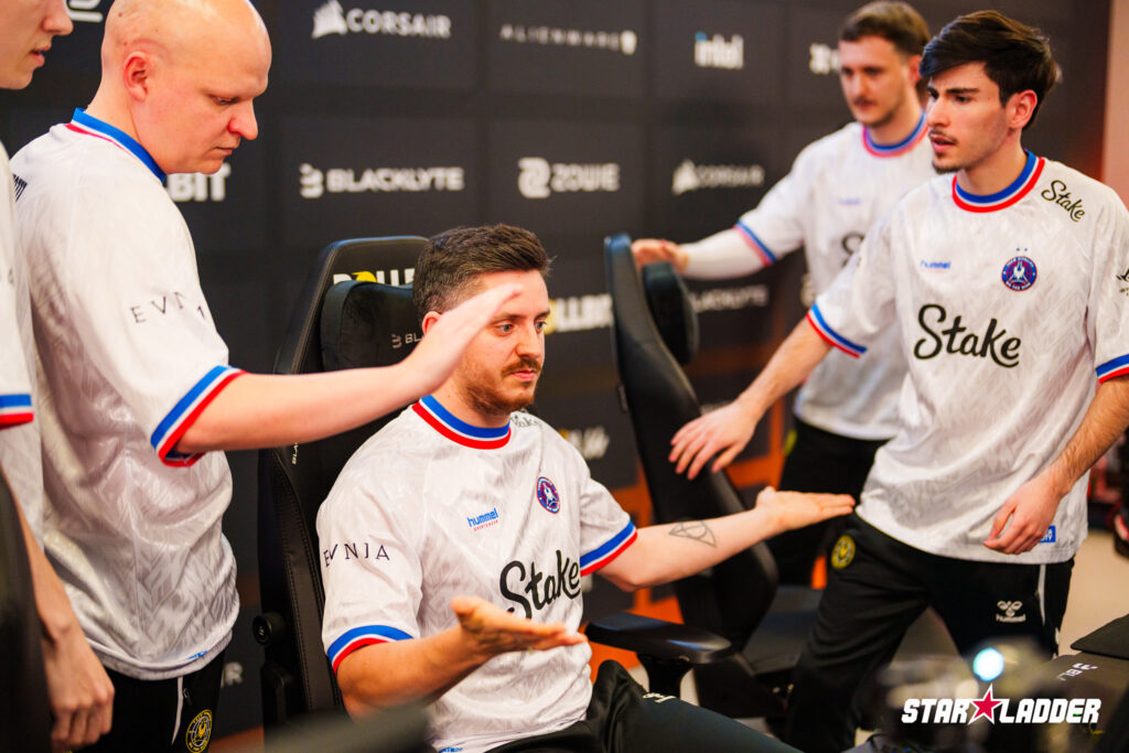 It’s a photo of the CS2 esports Team Vitality at the StarLadder Major 2025 in Budapest.