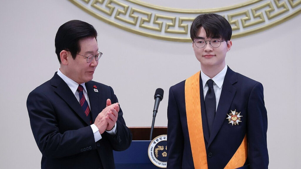 South Korean President honors Faker with nation’s highest class medal for athletes