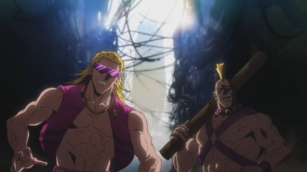 It’s a screenshot from the Fist of the North Star x FATAL FURY: City of the Wolves collaboration teaser — bad guys to be defeated by Kenshiro.