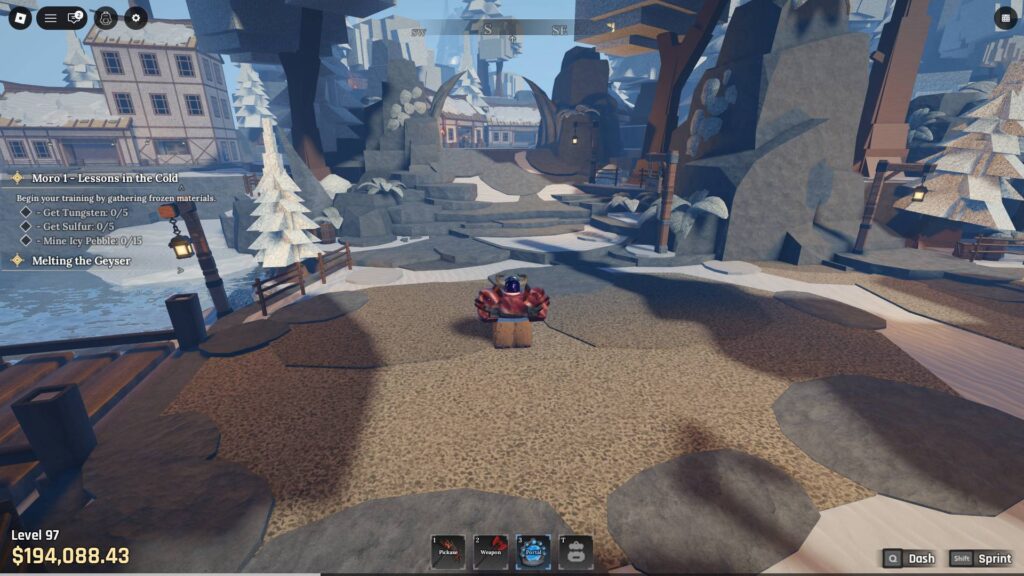 Frostspire Expanse spawn point in The Forge