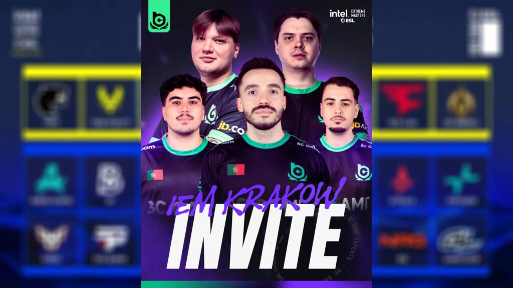 It’s the official poster for the CS2 team BC.Game Esports being invited to the event IEM Krakow 2026.