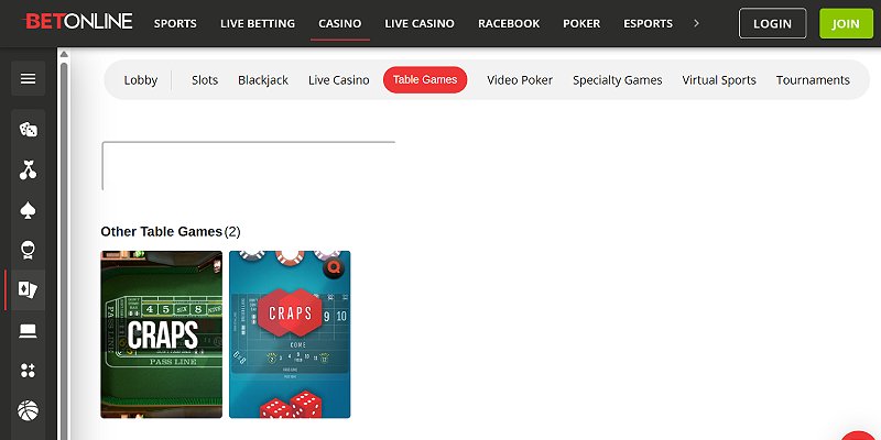 betonline casino us craps