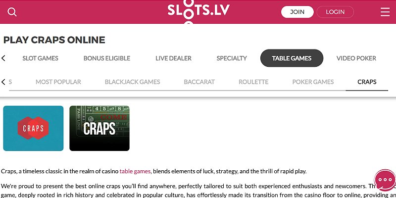 slotslv casino us craps