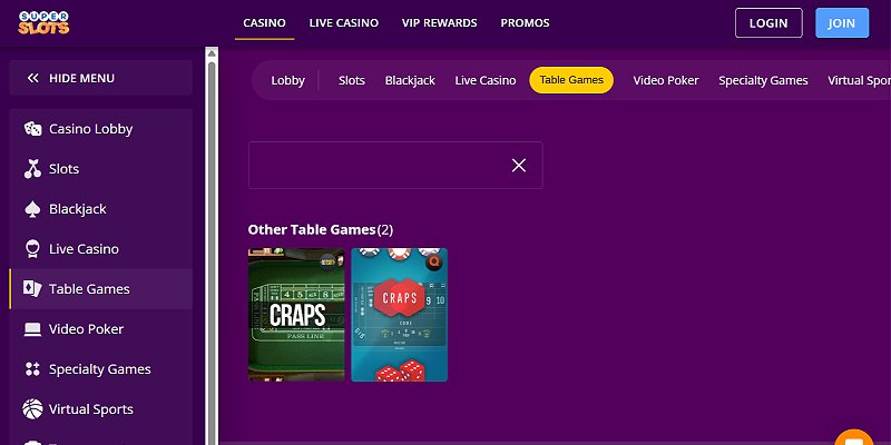 super slots casino us craps