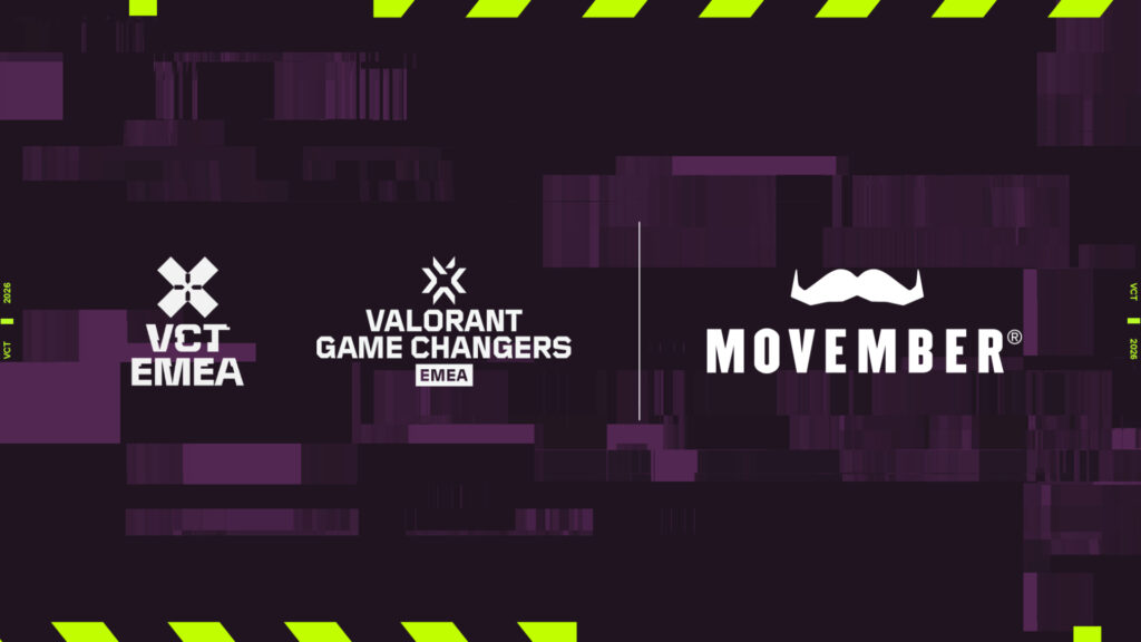 Movember will be collaborating with the LEC, VCT EMEA, and the Game Changers EMEA circuit 