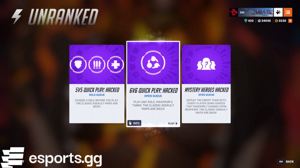 Overwatch Quick Play Hacked game modes