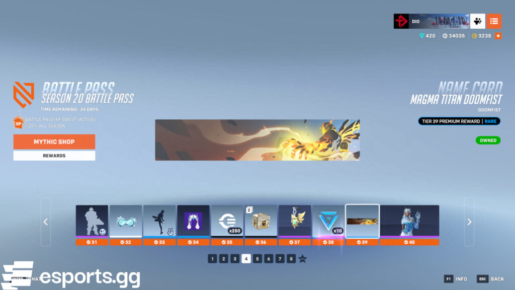 Magma Titan Doomfist skin overwatch 2