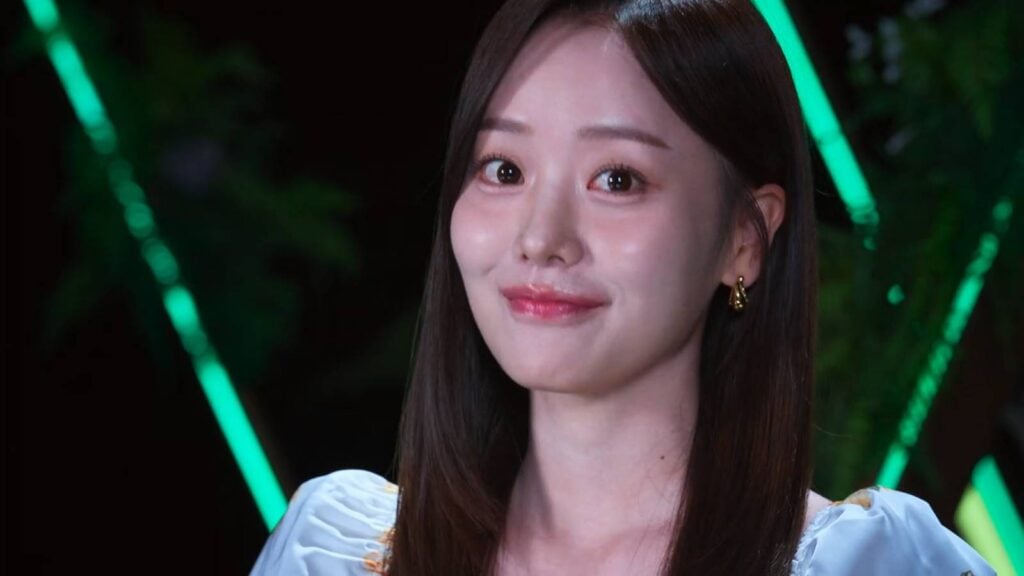 It’s a screenshot from the Korean reality show Single’s Inferno Season 5: the image shows one of the contestants, Ham Ye-jin.