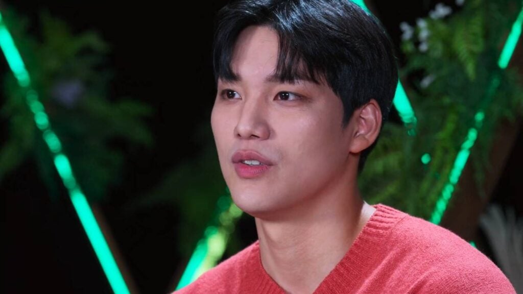 It’s a screenshot from the Korean reality show Single’s Inferno Season 5: the image shows one of the contestants, Shin Hyeon-woo.