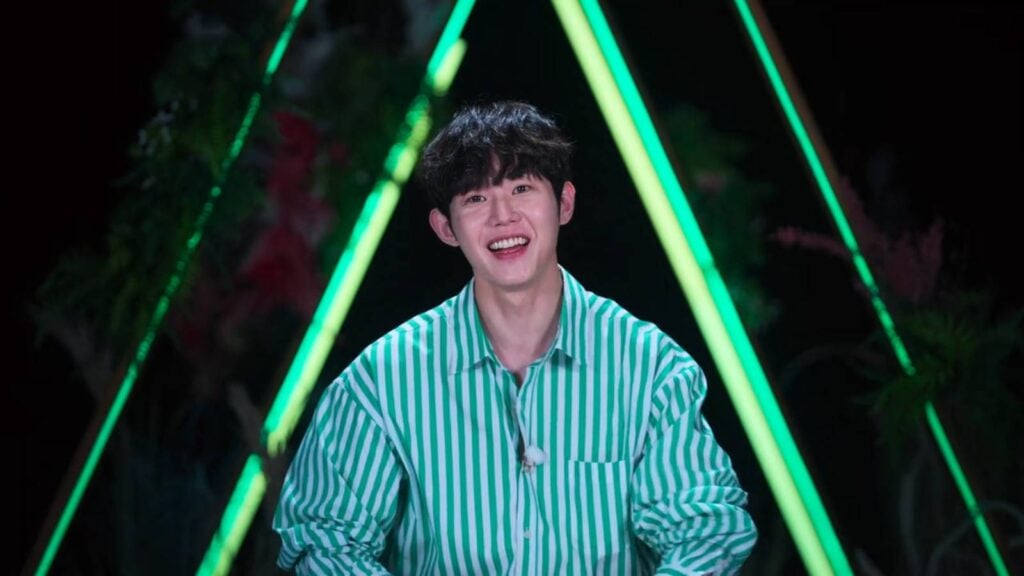 It’s a screenshot from the Korean reality show Single’s Inferno Season 5: the image shows one of the contestants, Woo Sung-min.