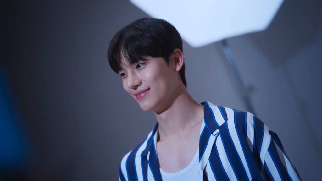 It’s a screenshot from the Korean reality show Single’s Inferno Season 5: the image shows one of the contestants, Youn Hyun-jae.