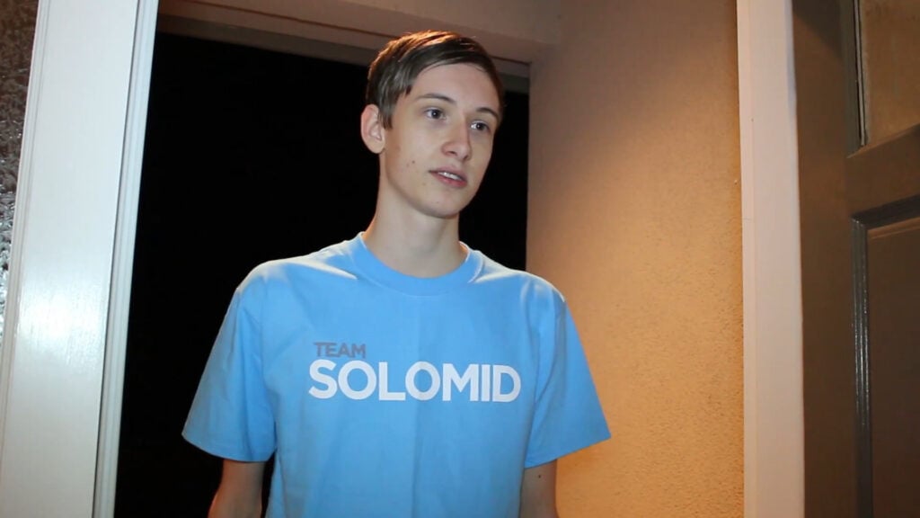"I'm Bjergsen, I heard you guys needed a new mid-laner." (Screenshot via TSMLoL / YouTube)