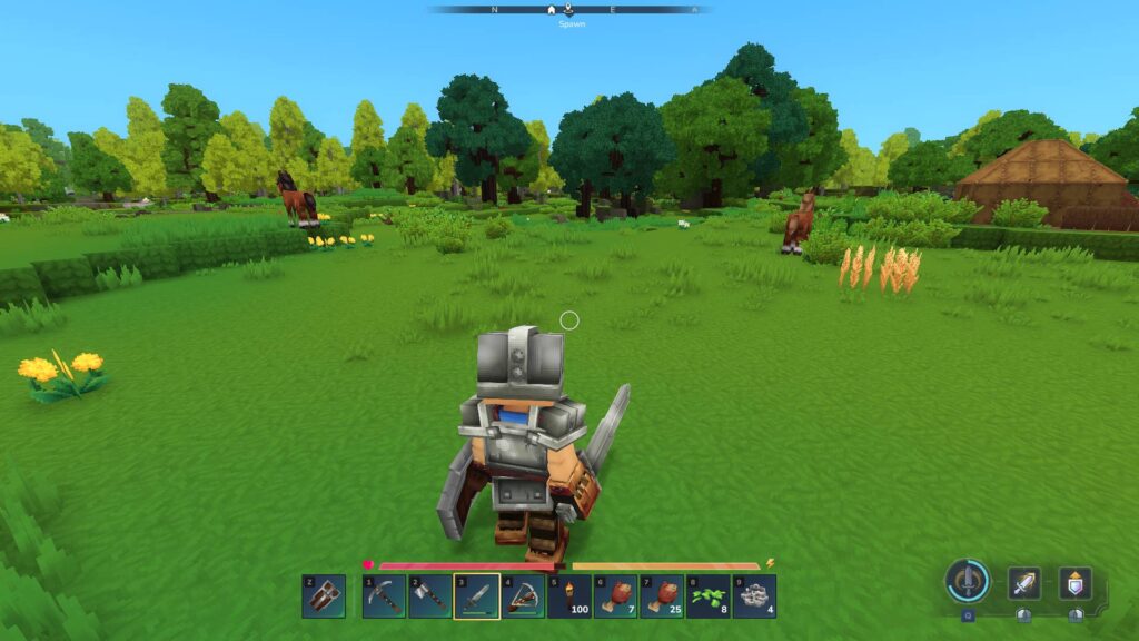 Two horses in Hytale Zone 1