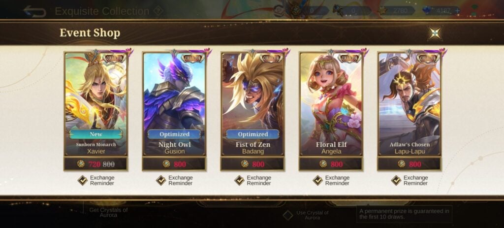 What didn’t change in the Exquisite Collection