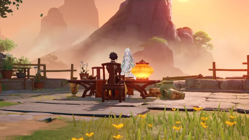 Zhongli and Zibai in Genshin Impact (Image via HoYoverse)