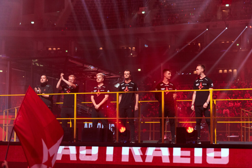 The photo of the Counter-Strike esports team Astralis at the tournament CS:GO StarLadder Berlin Major 2019.