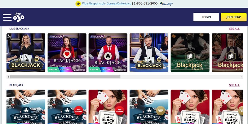 PlayOJO CA - Blackjack