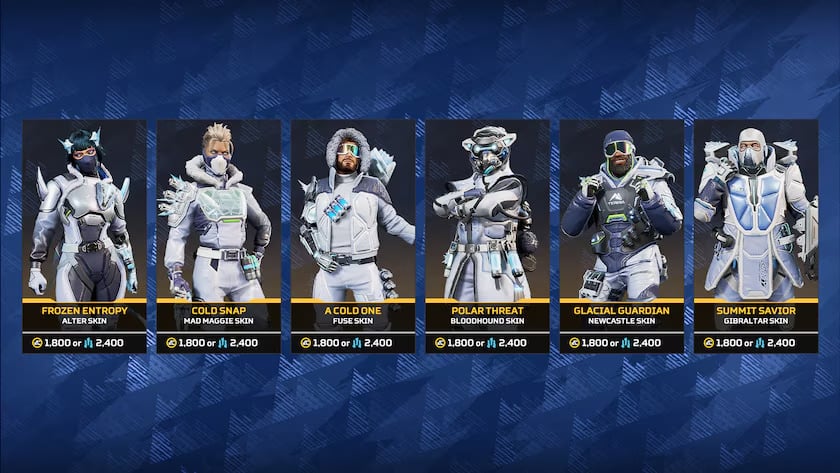 apex legends Winter Wipeout skins