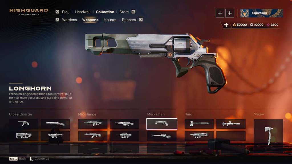 Highguard  Longhorn Revolver