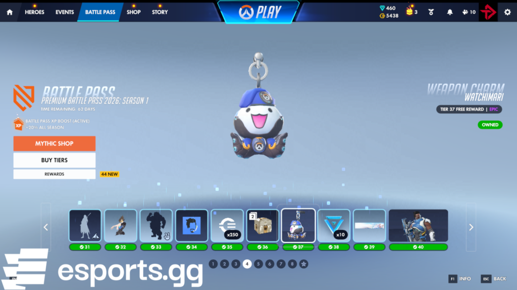 Overwatch Season 1 Battle Pass rewards