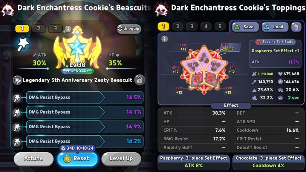 Best Dark Enchantress Cookie Topping and Beascuit in CRK