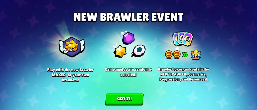 The screenshot shows the rules of the special quest ahead of the release of the character Sirius in the mobile game Brawl Stars.