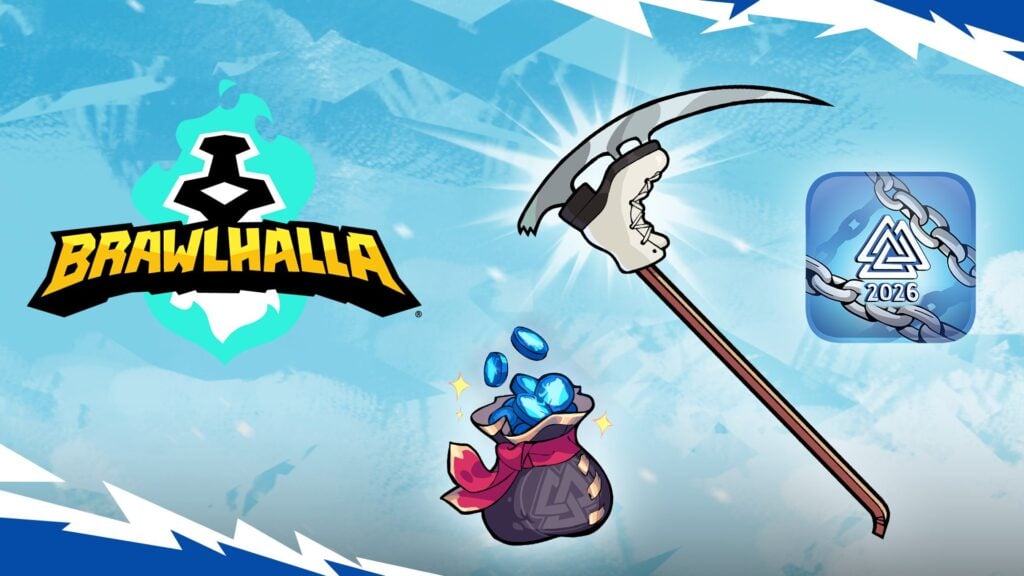 The image is the official poster of the Winter Championship esports pack in the Brawlhalla store.