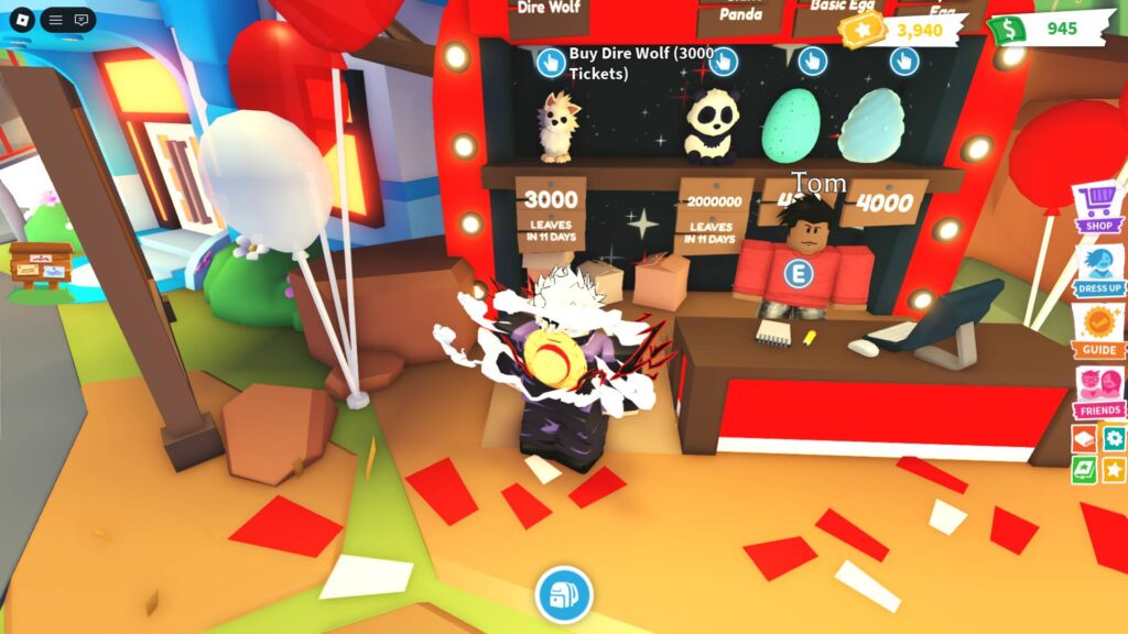 Buying a Dire Wolf in Adopt Me!