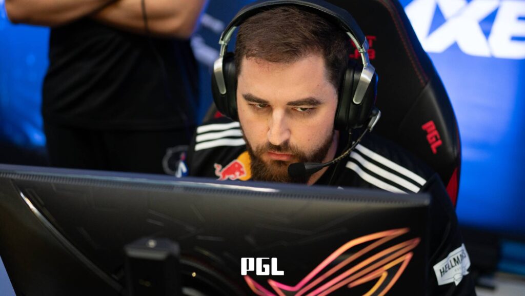 It’s a photo of Counter-Strike 2 player Gabriel "FalleN" Toledo from the team FURIA during the Swiss Stage of the CS2 esports tournament PGL Cluj-Napoca 2026 — in front of a monitor, focused during a match.